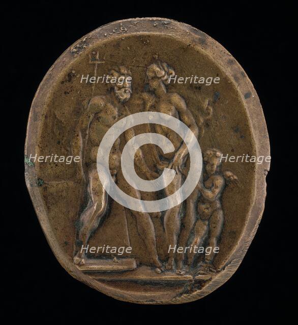 Neptune, Amphitrite and Cupid. Creator: Valerio Belli.