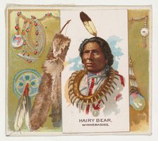 Hairy Bear, Winnebagoes, from the American Indian Chiefs series (N36) for Allen & Ginter C..., 1888. Creator: Allen & Ginter.