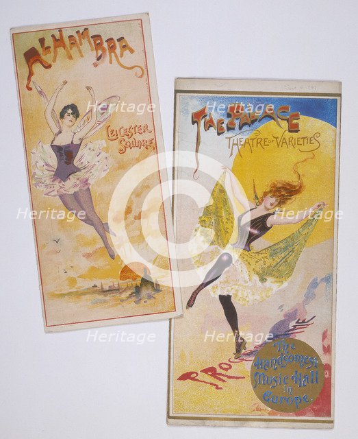 Music hall posters, c1900. Artist: Unknown