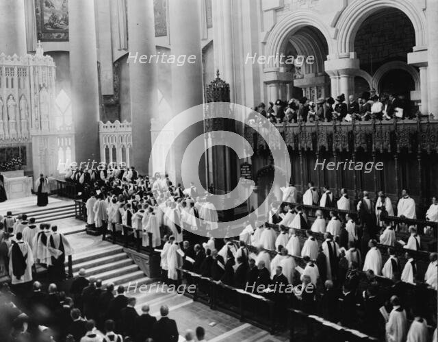 Consecration of the choir and the two chapels of the Cathedral of St. John the Divine, c1911. Creator: Frances Benjamin Johnston.