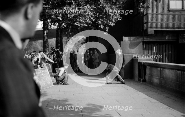 Filming on the Victoria Embankment, London, c1945-c1965. Artist: SW Rawlings