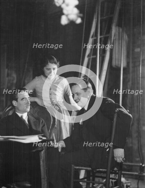 Boleslavsky, N., Mr., and unidentified man and woman, portrait photograph, 1928 Creator: Arnold Genthe.