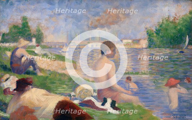 Final Study for "Bathers at Asnières", 1883. Creator: Georges-Pierre Seurat.