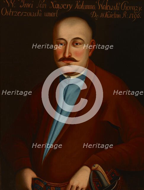 Portrait of Ksawery Kolumna Walewski (?-1796), Ensign of Ostrzeszów, end of 18th century. Creator: Unknown.