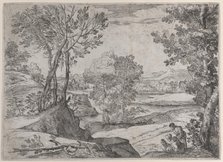 A family seated by a river, 1643. Creator: Giovanni Francesco Grimaldi.