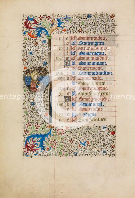 November Calendar Page: Saint Catherine; Book of Hours, about 1440-1450. Creator: Workshop of the Bedford Master.