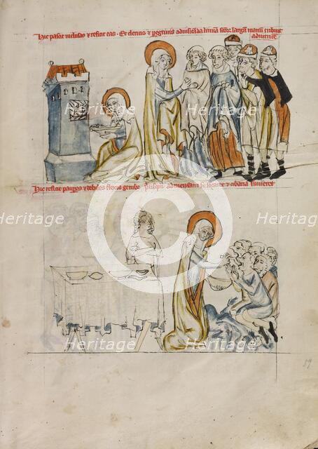 Saint Hedwig Feeding the Imprisoned and Caring for Pilgrims, 1353. Creator: Unknown.