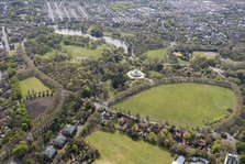 Sefton Park, an early example of a municipal park, Liverpool, 2021. Creator: Damian Grady.