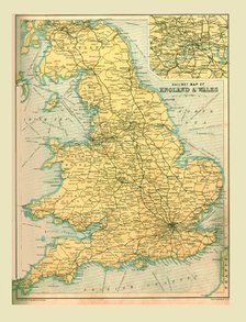 Railway Map of England and Wales, 1902.  Creator: Unknown.