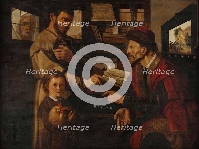 At a moneylender, First Half of 17th century. Creator: Stap, Jan Woutersz. (1599-1663).