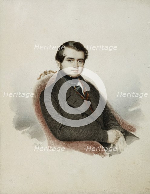 Portrait of the writer Count Vladimir Alexandrovich Sollogub (1813-1882), 1840s.