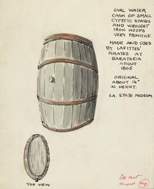 Oval Water Cask, 1935/1942. Creator: Unknown.