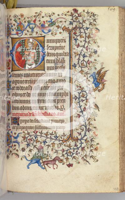 Hours of Charles the Noble, King of Navarre (1361-1425), fol. 279r, St. Basins, c. 1405. Creator: Master of the Brussels Initials and Associates (French).