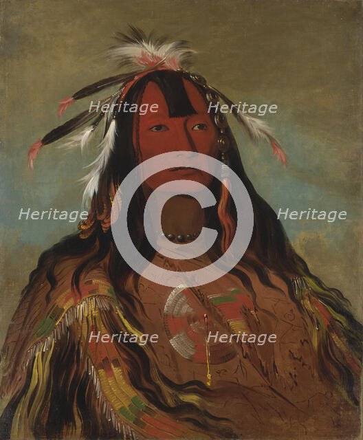 Hee-oh'ks-te-kin, Rabbit's Skin Leggings, 1832. Creator: George Catlin.
