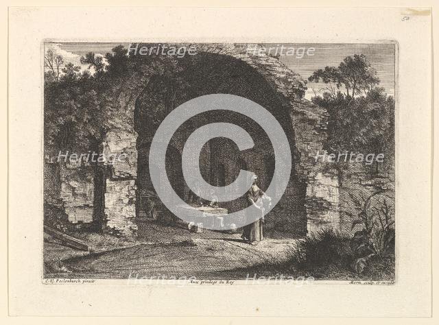 La Caffarella (ou Grotte d'Egerie). Creator: Jean Morin.