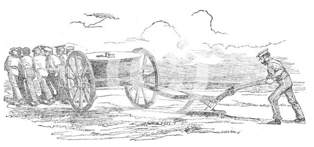 Electric Telegraph for the Seat of War - Plough for Laying the Wire, 1854. Creator: Unknown.