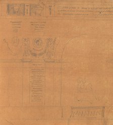 Page from a Scrapbook containing Drawings and Several Prints of Architecture, Int..., ca. 1800-1850. Creators: Workshop of Charles Percier, Workshop of Pierre François Léonard Fontaine.