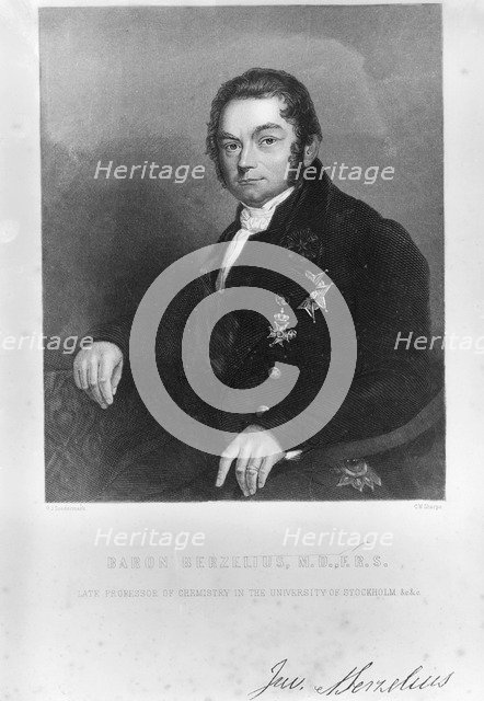 Jons Jacob Berzelius, Swedish chemist, early 19th century. Artist: Unknown