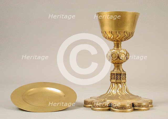 Chalice and Paten, French, early 20th century (original dated 1555). Creator: Unknown.
