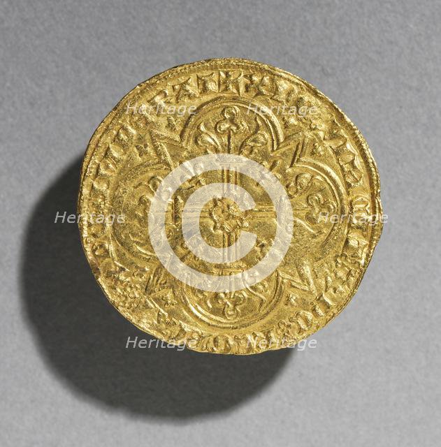 Mouton dOr of King Jean le Bon of France, 1350-1364 (reverse), 1350-1364. Creator: Unknown.