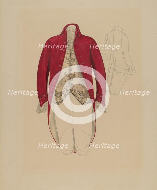 Man's Coat and Waistcoat, c. 1936. Creator: Melita Hofmann.