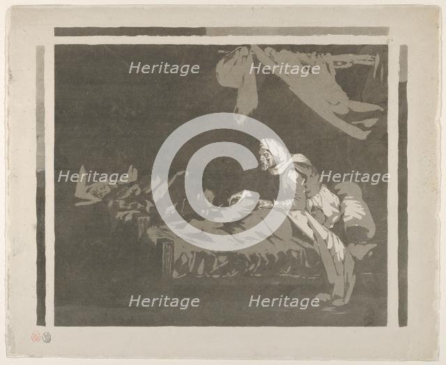 Interior of a Military Hospital, 1828 or earlier., 1828 or earlier. Creator: Eugene Delacroix.