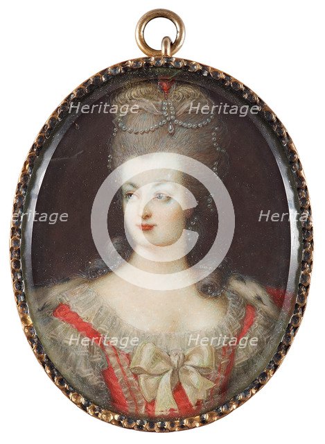 Portrait of Queen Marie Antoinette of France (1755-1793), Mid of the 18th cen.. Artist: Anonymous  