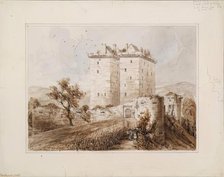 Borthwick Castle, 1848-1852. Creator: Robert William Billings.