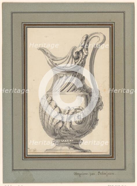Design for a jug with lid, c.1765-c.1775. Creator: Jean Charles Delafosse.