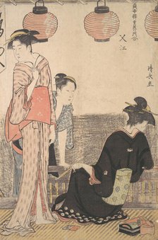 Scene in Nakasu, a District of Edo, 1783. Creator: Torii Kiyonaga.
