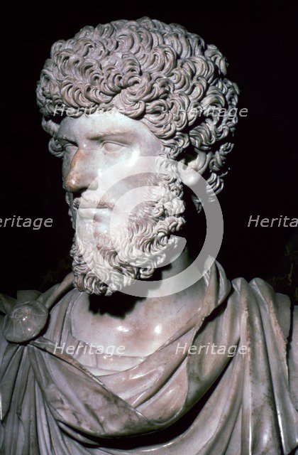 Portrait head of Emperor Lucius Verus. Artist: Unknown