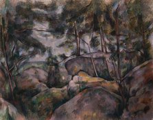 Rocks in the Forest, 1890s. Creator: Paul Cezanne.