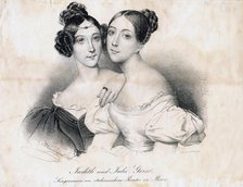Giulia and Giuditta Grisi. Creator: Kneisel, August (1782-1855).