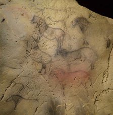 Painting in the Ekain Cave. Creator: Art of the Upper Paleolithic.