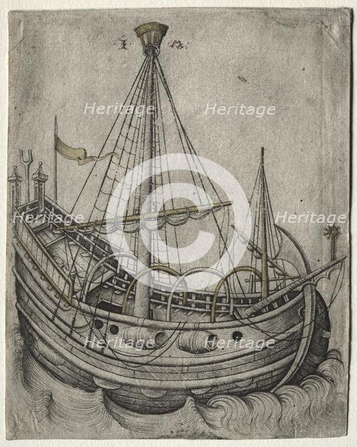 A Ship Moving Toward the Right. Creator: Israhel van Meckenem (German, c. 1440-1503).