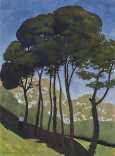 Les Grands Arbres, environs d'Honfleur, 1909. Creator: Vallotton, Felix Edouard (1865-1925).