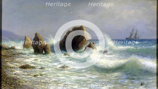 'At the Livadia shore', 1895.  Artist: Lev Felixovich Lagorio