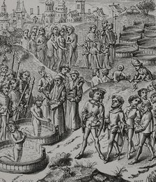 Baptism of the Saxons by Charlemagne, 15th century, (1877).  Creator: Unknown.