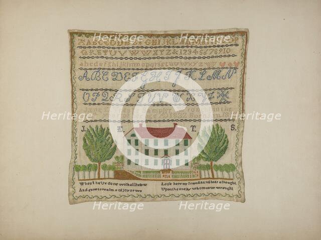 Sampler, 1935/1942. Creator: Bruce Gentry.