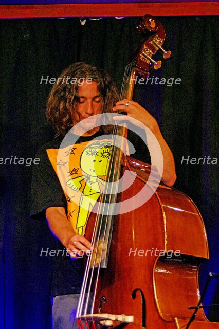 Jacob Gryn, Sultan Stevenson Trio, Verdict Jazz Club, Brighton, East Sussex, 6 Aug 2022. Creator: Brian O'Connor.