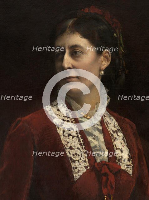 Portrait of Madame Georges Ehrler, 1880. Creator: Leon Joseph Florentin Bonnat.