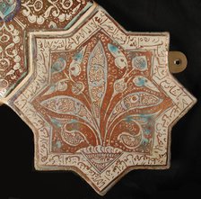 Star-Shaped Tile, Iran, 13th-14th century. Creator: Unknown.