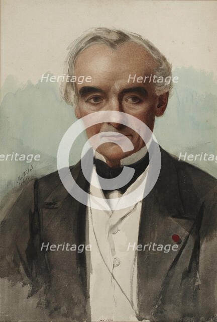 Portrait of the writer Prosper Mérimée (1803-1870), 1869. Creator: Bonaparte, Mathilde (1820-1904).