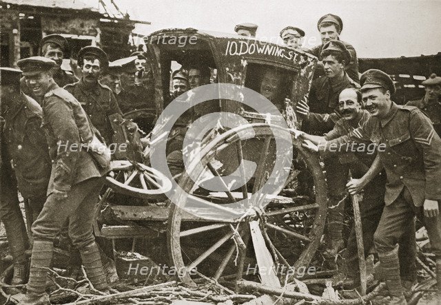 Moving day in a captured village, France, World War I, 1916. Artist: Unknown