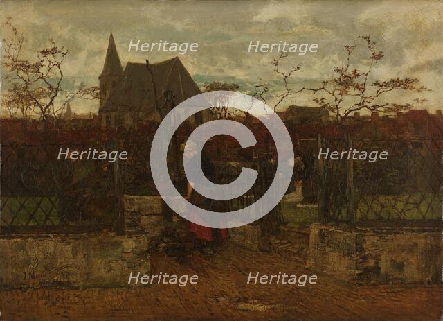 A Bleaching Field, 1870. Creator: Jacob Henricus Maris.