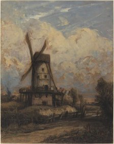 A Windmill against a Cloudy Sky, 1845/1850. Creator: Constant Troyon.