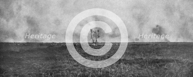 'Notre Attaque du 12 septembre 1916 ; Le bombardement des lignes allemandes de Feuillaucourt, a l'Es Creator: Unknown.