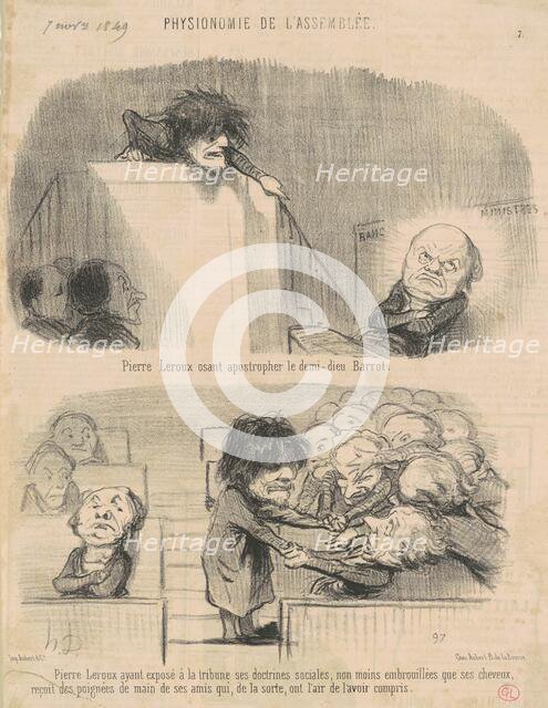 Pierre Leroux Osant apostrophe ..., 19th century. Creator: Honore Daumier.