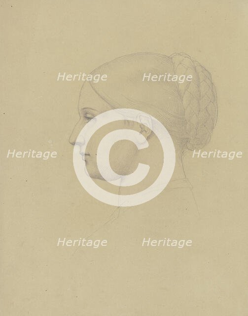 Antonie von Blittersdorf in profile to the left, c1840s. Creator: Eduard von Steinle.