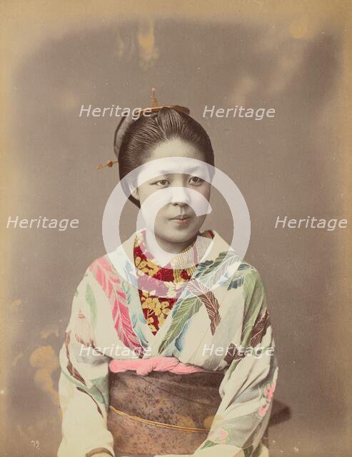 Portrait of a Young Lady, 1870s-1890s. Creator: Baron Raimund von Stillfried.